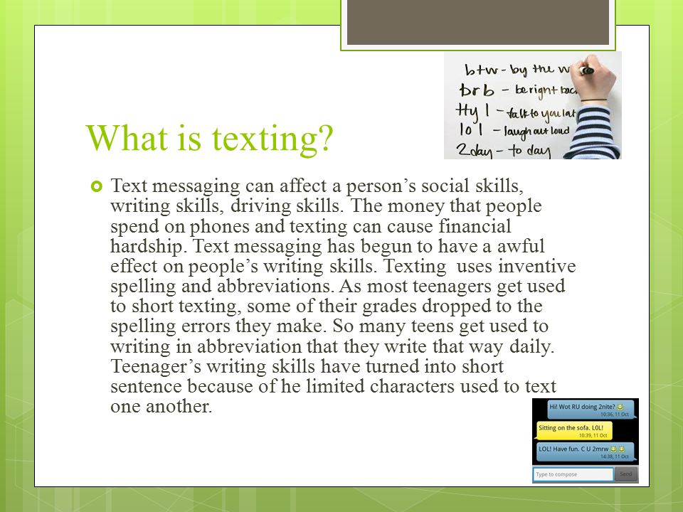 Text Messaging and Grammatical Development